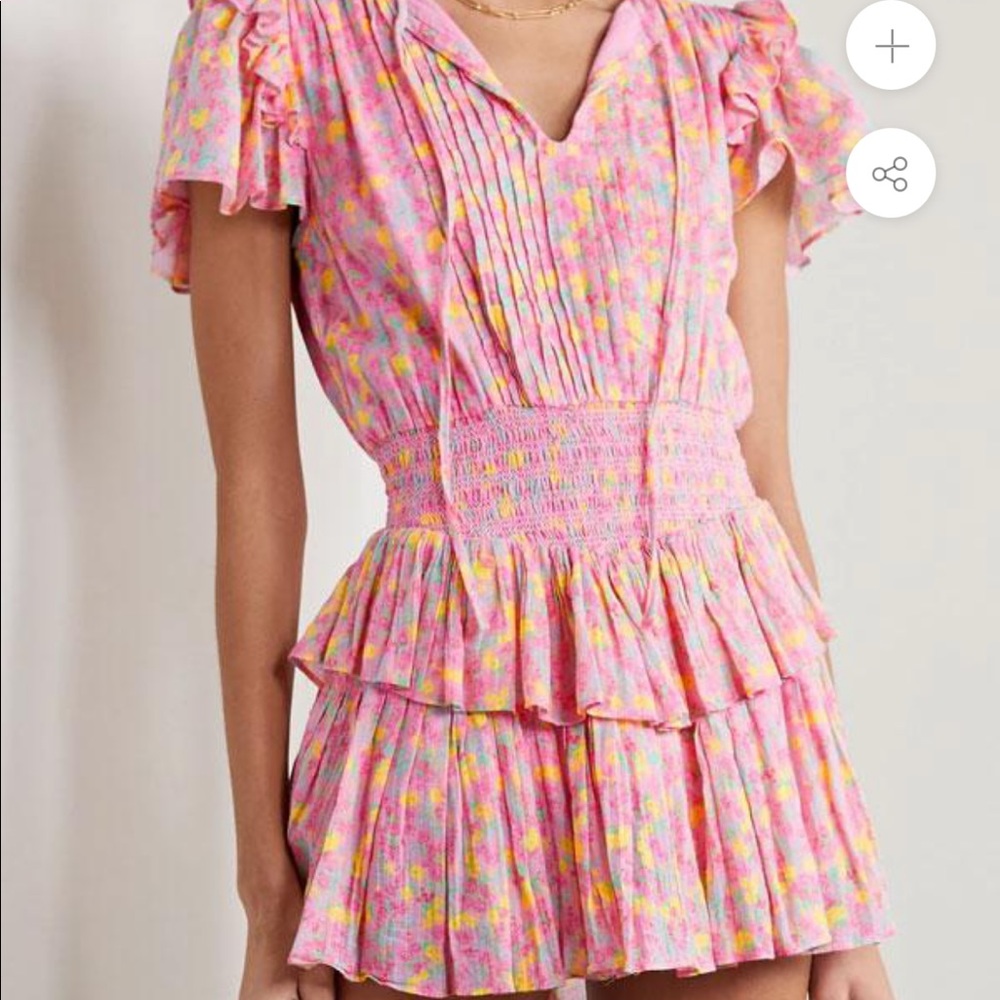 NWT Pickinlove floral pink v-neck dress